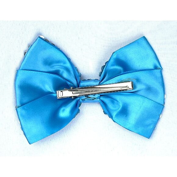 Rhinestone Sparkle Bowtie Bow Hair Clip 6in - Picture 2 of 8
